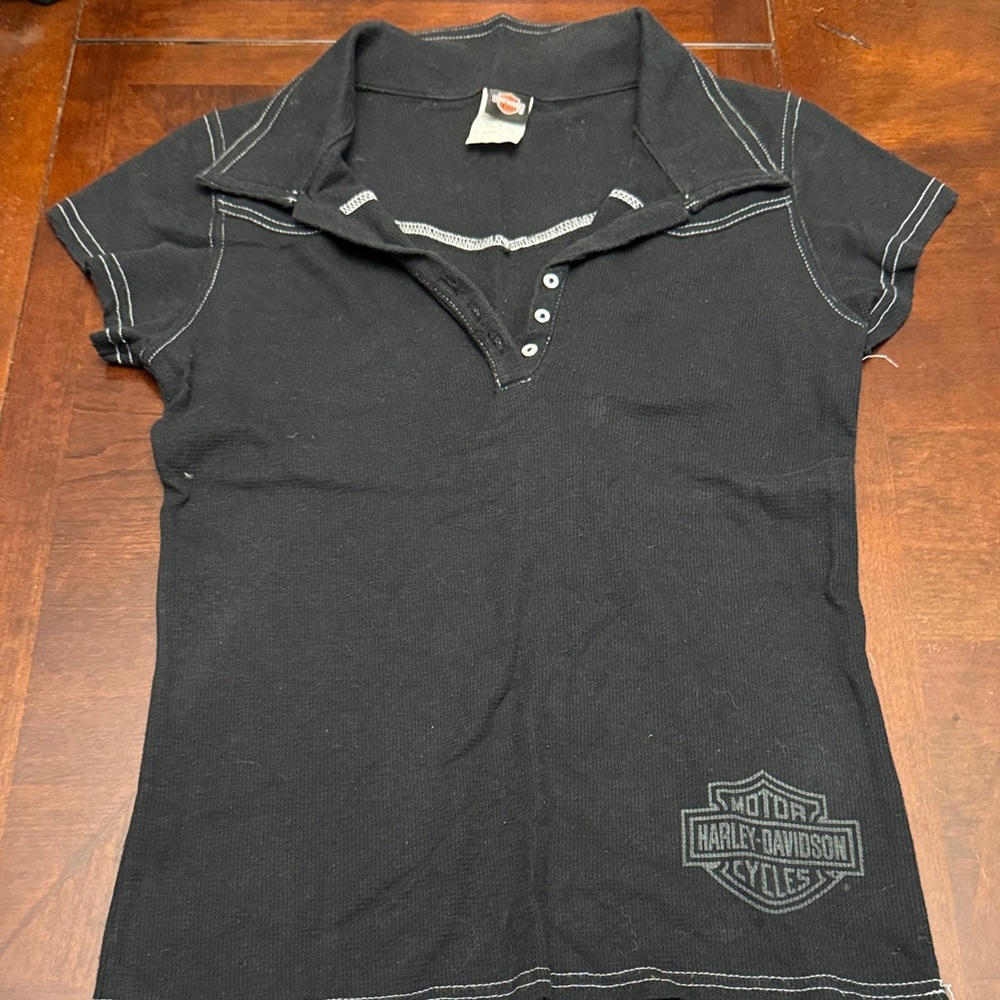 Harley-Davidson Black Button-Up Shirt
